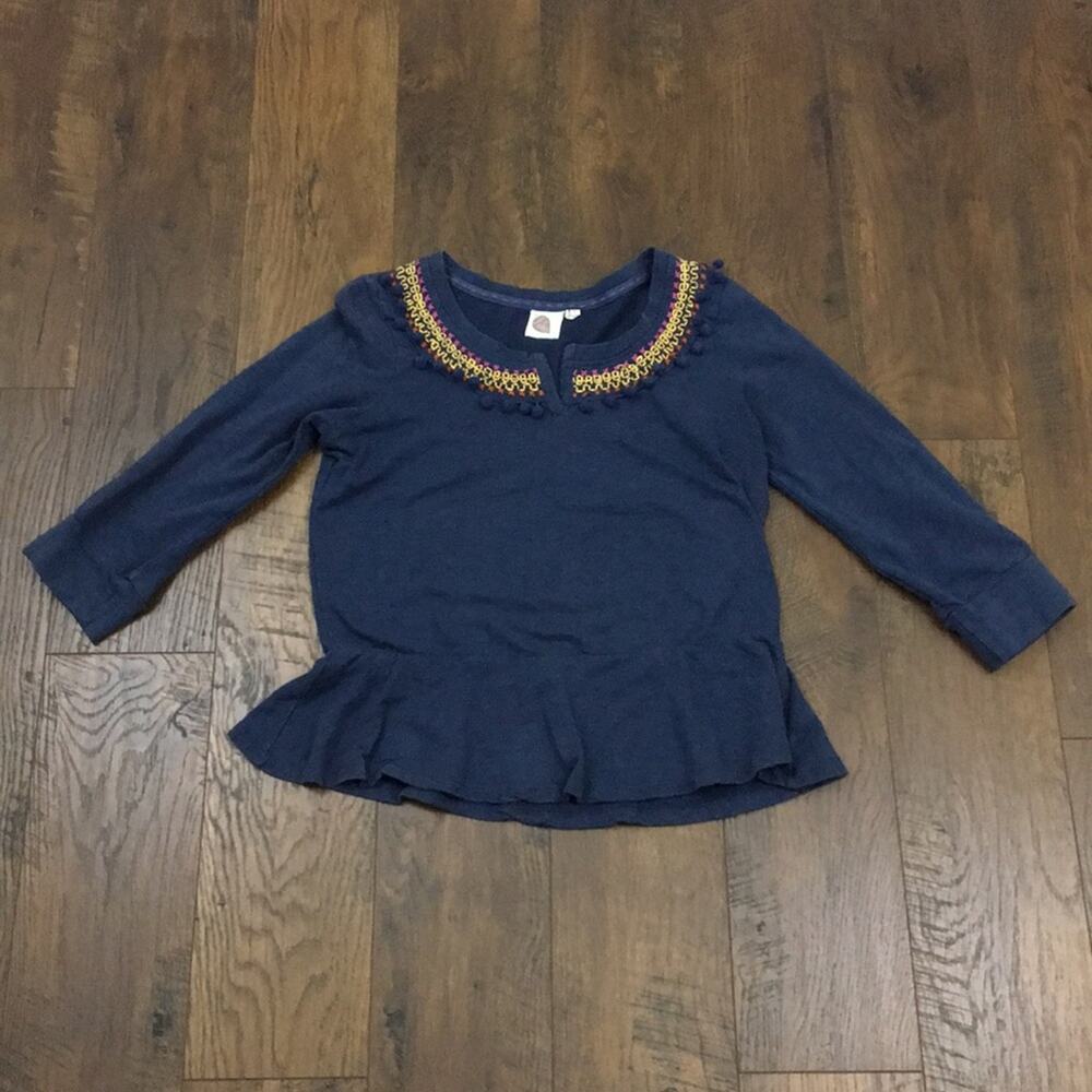 Anthropologie Lilka peplum navy blue top